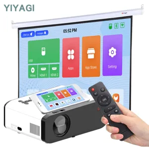 YIYAGI 빔프로젝터 1080P HD급 고해상도 LED 미니형 프로젝트 UB2.0 [OS시스템/무선 미러링/블루투스], UB2.0