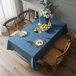 제이토리 블루 무지 식탁보, 단일색상, 130 x 180cm