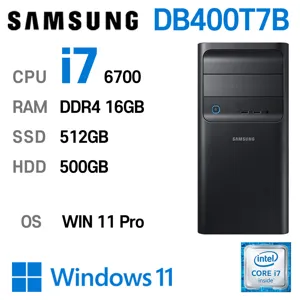 삼성중고컴퓨터 DB400T7B 인텔 6세대 core-i7 가성비 사무용컴퓨터 윈도우11설치, DB400T7B, i7-6700, 램16GB, 저장장치 512GB+500GB