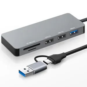 홈플래닛 5포트 C타입 & USB-A 듀얼커넥터 멀티허브 (120cm 케이블)