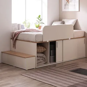 [삼익가구]테리 슬라이딩 높은 수납 벙커 침대 빅수납 침대 세트
