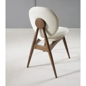엠마카페 디자인 의자, 1개, 크림화이트