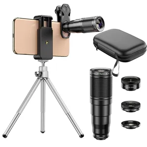 APEXEL 휴대폰 렌즈 풀 세트 패키지 유투버 야외촬영 접사 망원 와이드 어안 렌즈, 1개, 혼합색상