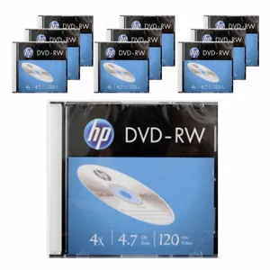 HP 4.7GB 4x 슬림 케이스 공디스크 DVD-RW 10p