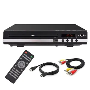 DVD 플레이어 비디오 VHS HDMI 지원 Mayitr USB 2.0 포트 휴대용 소형 멀티 영역 SVCD U 드라이브 디스크 TV 프로젝터 홈 시어터용 1 세트