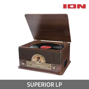 아이온오디오 SUPERIOR LP 턴테이블 LP플레이어 블루투스스피커 FM라디오 CD플레이어 USB재생 카세트테이프, 단품