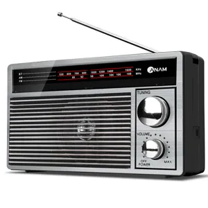아남 R1 캠핑 레트로 블루투스 라디오 스피커 FM AM 3W BT 5.3 충전식 건전지 겸용