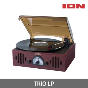 아이온오디오 TRIO LP 턴테이블 LP플레이어 FM라디오 스테레오사운드 레트로 턴테이블, 단품
